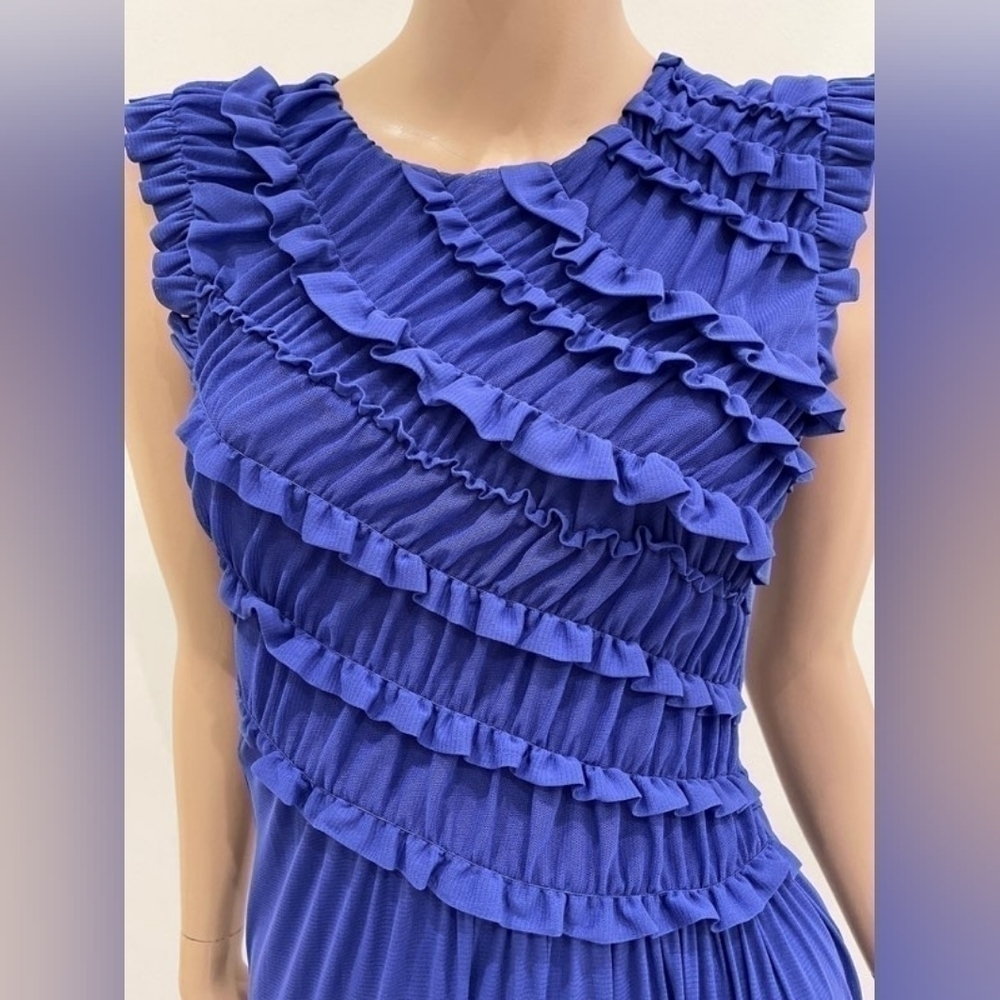 DVF Diane von Furstenbergruffle-detail fluted dress Size Small - Picture 8 of 15